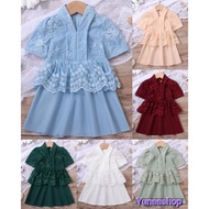 Kebaya Baby Lace Girls Baju Raya Murah Peplum Budak Perempuan 2-15 Bulan Ready Stock Baju Muslimah B