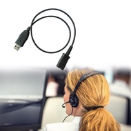 Plugs and Play USB Interfaces Cable for Quick Disconnect Headsets Connecting to PC Laptop Softphone 
