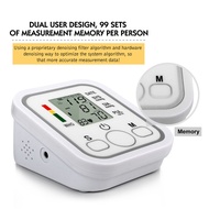 เครื่องวัดความดันโลหิต อัตโนมัติ เครื่องวัดความดันแบบพกพา หน้าจอดิจิตอล Blood Pressure Monitor (White) เครื่องวัดความดัน เครื่องวัดความดันโลหิตอัตโนมัติ เครื่องวัดความดันแบบพกพา USB / AAA หน้าจอดิจิตอล  Blood Pressure Monitor (White) แบบมีเสียง