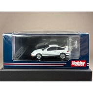 Honda CR-X SiR EF8 1989 w/ Engine display model White HJ642005W Scale 1:64 Hobby Japan Brand