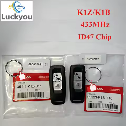 Motorcycle Remote Control Key For Honda PCX160 2021-2023 433.92MHz ID47 Chip FCC ID 35111-K1Z-U11 35
