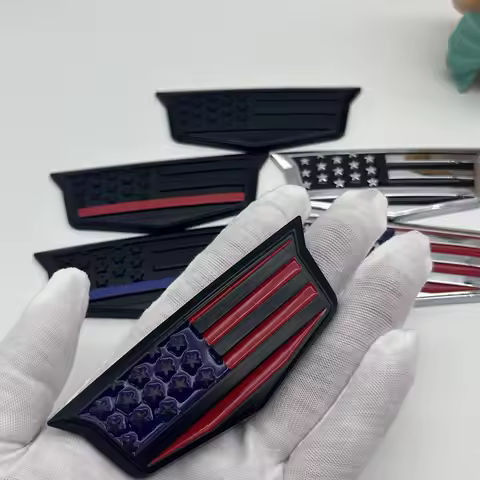 1pcs New Style US Flag Logo ATSL XTS CT6 XT4 CTS XT5 SRX Modified With US Flag Side Badge Metal Car 