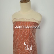 Paket kain bridesmaid / bahan seragaman wisuda keluarga satin brukat warna terracotta merah bata