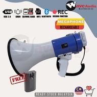 EZITECH ER99S/USB Power Megaphone Loud Hailer with Siren+SD/MMC Card Slot+Coverage up to 1KM *Pembesar Suara