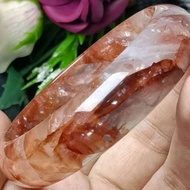 Hematoid Quart - Natural Multi-inclusions Crystal Quartz Bangle 59mm 胶花精品透体水晶手镯 59mm（鸩羽幽灵）