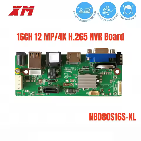 12MP XM 4K 16 Ch NVR H.265 Network Video Recorder 16Channel 5MP 1080P NVR, HDMI Output, NVR BOARD Su