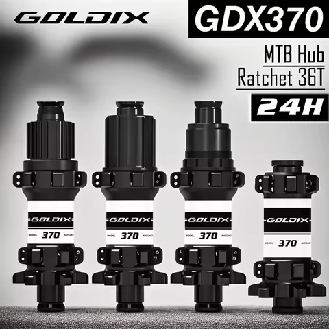GOLDIX M370 Bicycle Hub 24H Sealed Bearing 6-bolt Disc Brake Straight Pull 24 Holes Ratchet 36T BOOS