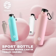 [dellacell] - FJbottle - Stainless Steel Drinking Bottle with Carabiner 1 Liter