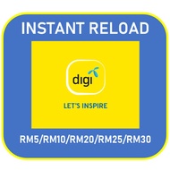 [INSTANT RELOAD] [NO PIN NO.] DIGI Prepaid Direct Top-Up RM5/RM10/RM20/RM25/RM30 Straight To Your Phone In A Few Minutes