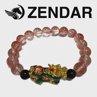 【ZENDAR】國際精品 草莓晶變色貔貅手鍊(224734)