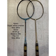 Badminton Racket APACS SUPER SERIES PREMIER grip 4UG2 max 38LBS ORI
