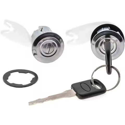 Front Door Lock Cylinder & Keys Set for Ford F-150 F-250 F-350 Super Duty Explorer Ranger E-150 E-25