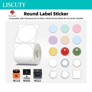 Round Label Sticker Suitable For Phomemo M110/M221/M220/M120/M200/M110/241BT/D520BT Thermal Printer