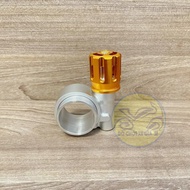 HPA Factory knob adjusts fork weight, white left side with yellow knob, used for ohlins, yss, nitron