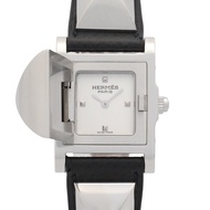 【二手】愛馬仕 HERMES 手錶 Medor ME2.210 銀色不鏽鋼錶殼 皮革錶帶 Medor 女士二手 A