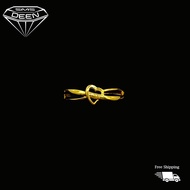 Sms DEEN Intercross Heart Ring, ±1.0-1.2GM - Gold 916gold - Heart Ring