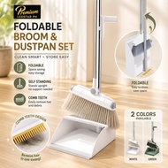 Foldable Broom Dustpan Set For Home Household Floor Cleaning Set Rotating Broom With Dustpan