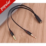 g129m 3.5mm Y Splitter 2 Male to 1 Female Plug Headphone Speaker Mic Audio Cable