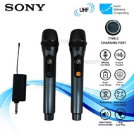 SONY M12 Professional Wireless Microphone System UHF Mic 1 Pair (Dual Mic) for Karaoke Vocal - Handheld Mic