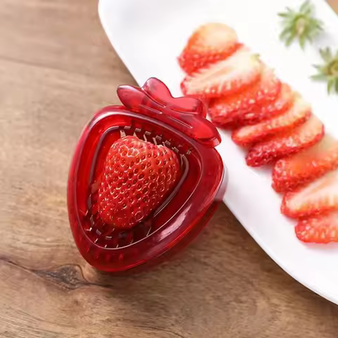 Strawberry Slicer Cutter Strawberry Corer Strawberry Huller Fruit Leaf Stem Remover Salad Cake Egg T