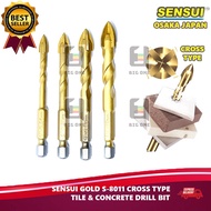 SENSUI JAPAN S8011 CROSS TYPE GLASS AND TILE DRILL BIT MATA DRILL KACA JUBIN
