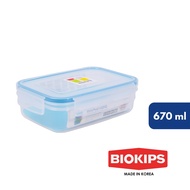 Biokips Rectangular Food Storage Container 670ml Airtight And Leakproof
