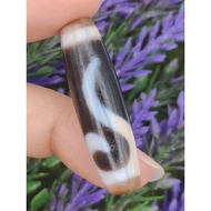 💥Ready Stock💥 ⭐证书⭐ 41.2mm X 11.6mm ⚡高油朱砂⚡ 如意天珠 有心气和顺 吉祥如意 瑞气千祥 美满之意 Certificate Cinnabar RuYi Dzi CW