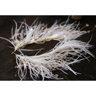 Ostrich feather bridal hair pin