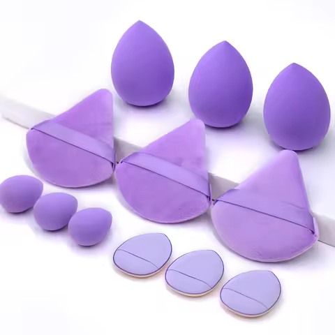 12pcs Makeup Sponge Blender Beauty Egg Soft Cosmetic Powder Puff Foundation Sponges Puff Women Make 