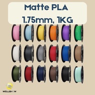 Matte PLA Filament 1.75mm, PLA 3D Filament Matte 3D Printer Filament 1kg WELLSHOW Matte 3D Filament