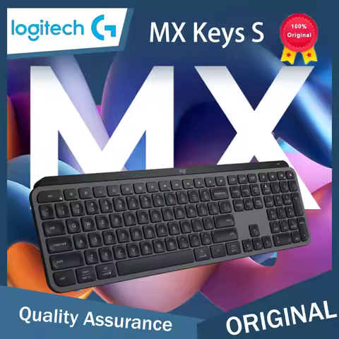 New Logitech MX Keys S Wireless Keyboard Low Profile, Backlighting Bluetooth USB C Rechargeable for 