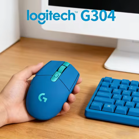 Logitech G304 LIGHTSPEED Wireless Gaming Mouse HERO 12K Sensor 12000DPI 6 Buttons 250H Battery Blue 
