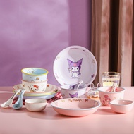 Sanrio Ceramic Bowl 4.75 Bowl Eating Bowl Rice Soup Hello Kitty Kuromi Children's Tableware M2IH
