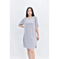 ((M) giordano ladies Short-Sleeved Gray Dress Second-Hand Clothes