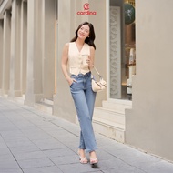 Quần Jeans nữ CARDINA kiểu dáng suống cạp cao trendy thời trang năng động trẻ trung 4QJT02