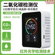 紅外二氧化碳檢測儀co2濃度溫度溼度計家用室內空氣品質檢測三合1