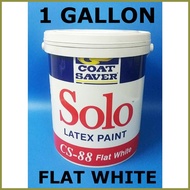 ∇ ✉ COAT SAVER FLAT LATEX WHITE ( 1 GALLON ) CS-88 COATSAVER SOLO LATEX PAINT FOR WOOD AND CEMENT