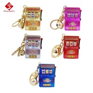 Sharprepublic Mini Slot Machine Keychain, Key Chain, Miniature Birthday Fruit Machine Slot Machine P