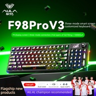 AULA F98Pro V3 Wireless Mechanical Keyboard Tri-Mode TFT Display RGB Hot-Swappable Gamer Keyboard fo