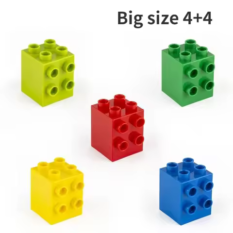 Big Size Brick 4+4 5pcs/lot DIY Classic Education Building Blocks Compatible with Lego DUPLO Bricks 