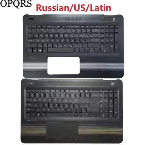 NEW for HP Pavilion 15-AU 15-AW Russian/US/Latin laptop Keyboard Palmrest upper cover 856040-001