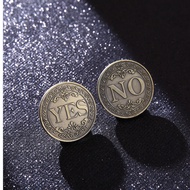 4cm Yes or No Decision Magic Coins Vintage Bronze Coins Collection Antiques