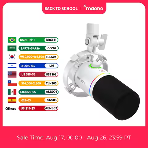 MAONO PD200X RGB Gaming Microphone Dynamic Microphone USB/XLR Dual Mode Microphone Podcast Mic RGB X