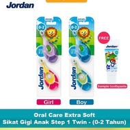 JORDAN Toothbrush TWIN - Toothbrush 2pcs (free toothpaste)
