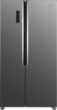 ตู้เย็นไซด์บายไซด์ 2 ประตู Beko รุ่น GNT517XP sbs 18.5Q inverter สีเทา