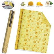 Beeswax Food Wrap Roll Reusable Bee's Wrap Reusable Plastic Wrap Alternative Eco-Friendly Food Storage Keeps Food Fresh