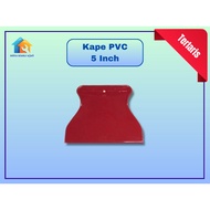 MERAH 5 Inch Plastic Scraper PVC Plastic Scraper Red Plastic Scraper