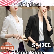 PZV Women Fashion Small Blazer Jacket Plus Size S-4XL 2022 Summer New Thin 3/4 Sleeve Korean Style Temperament Short Coat Casual Suit Ladies Korean Version Blazer Jacket