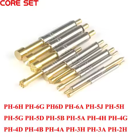 10Pcs Test Probe PH-6H PH-6G PH6D PH-6A PH-5J PH-5H Nine-jaw Flat Round Probe Cup Probe Needle Tip P