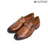 MATINO SHOES รองเท้าชายคัทชูหนังแท้ รุ่น MC/B 3014 - BLACK/TAN